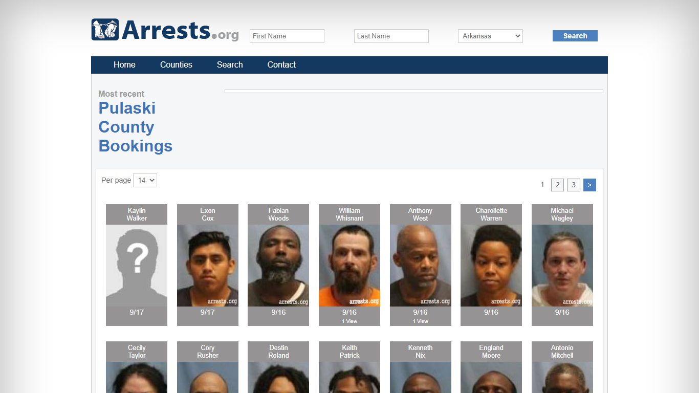 Pulaski County Arrests and Inmate Search